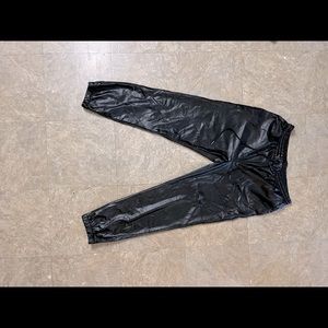 Faux Leather Joggers